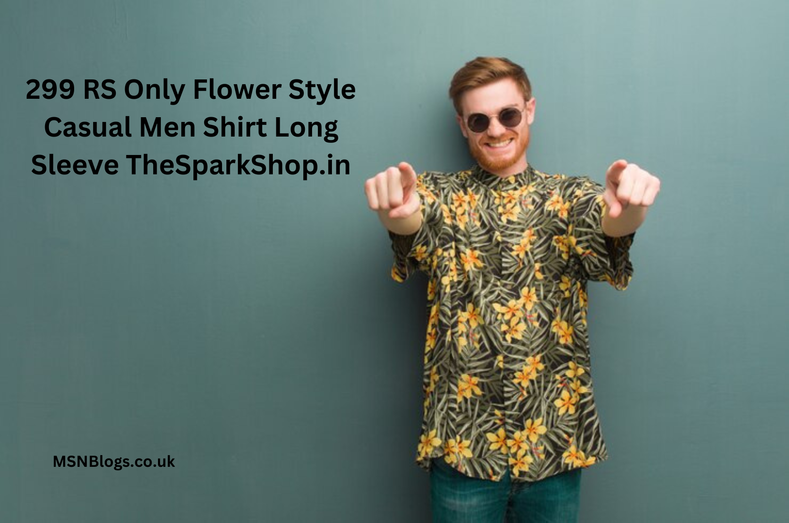 299 RS Only Flower Style Casual Men Shirt Long Sleeve TheSparkShop.in